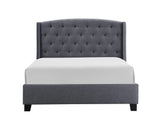 Eva Gray King Upholstered Bed by Crown Mark at Eve Furniture