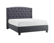 Eva Gray King Upholstered Bed by Crown Mark at Eve Furniture