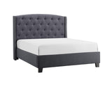 Eva Gray Queen Upholstered Bed by Crown Mark at Eve Furniture