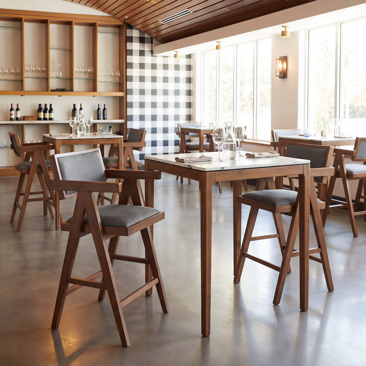 Eva White Counter Table by Zuomod at Eve Furniture
