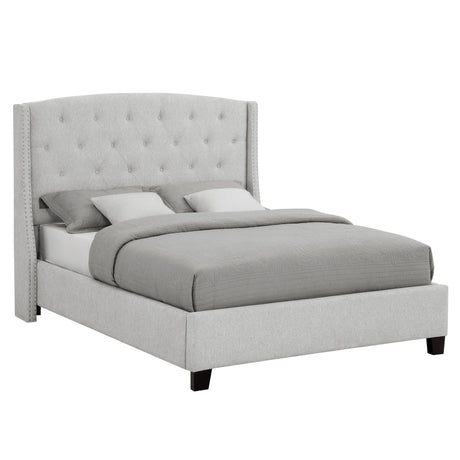 Eva Dove Gray Queen Upholstered Bed by Crown Mark at Eve Furniture
