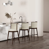 Evalyn Barstool in Cream by Manhattan Comfort at Eve Furniture