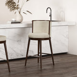 Evalyn Barstool in Cream by Manhattan Comfort at Eve Furniture
