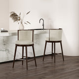 Evalyn Barstool in Cream (set of 2) by Manhattan Comfort at Eve Furniture