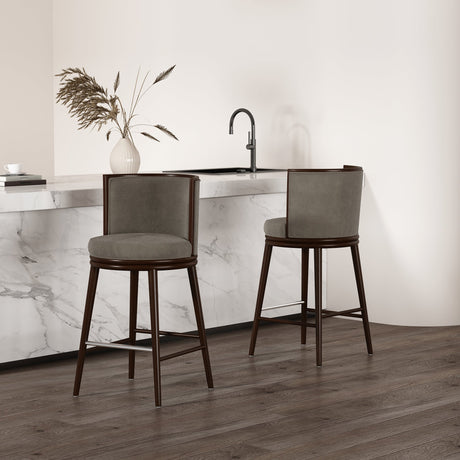 Evalyn Barstool in Dove (set of 2) by Manhattan Comfort at Eve Furniture