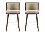 Evalyn Barstool in Natural (set of 2) by Manhattan Comfort at Eve Furniture