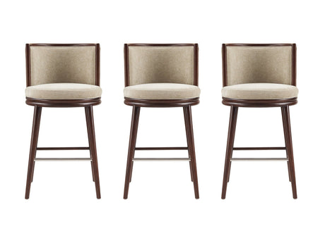 Evalyn Barstool in Natural (set of 3) by Manhattan Comfort at Eve Furniture