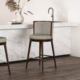 Evalyn Barstool in Stone by Manhattan Comfort at Eve Furniture