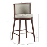 Evalyn Barstool in Stone by Manhattan Comfort at Eve Furniture