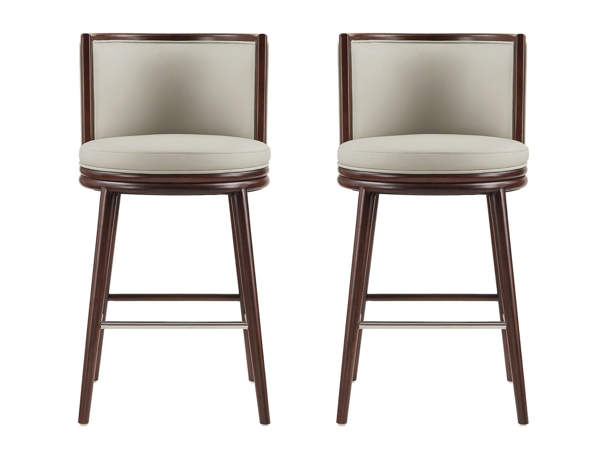 Evalyn Barstool in Stone (set of 2) by Manhattan Comfort at Eve Furniture