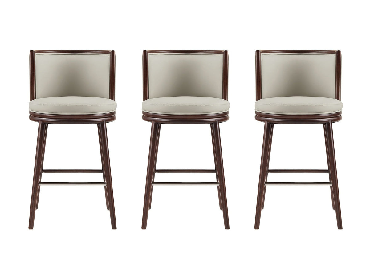 Evalyn Barstool in Stone (set of 3) by Manhattan Comfort at Eve Furniture