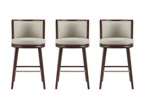 Evalyn Barstool in Stone (set of 3) by Manhattan Comfort at Eve Furniture