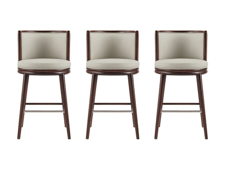 Evalyn Barstool in Stone (set of 3) by Manhattan Comfort at Eve Furniture