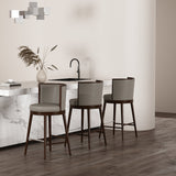 Evalyn Barstool in Taupe by Manhattan Comfort at Eve Furniture
