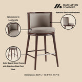 Evalyn Barstool in Taupe (set of 2) by Manhattan Comfort at Eve Furniture