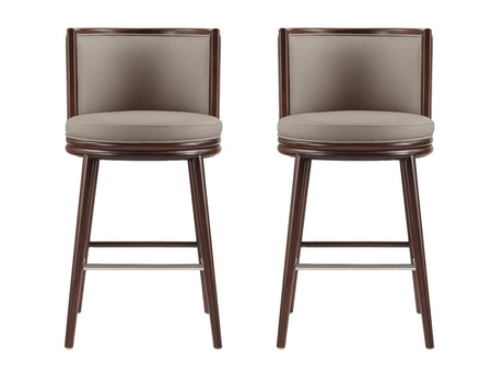 Evalyn Barstool in Taupe (set of 2) by Manhattan Comfort at Eve Furniture