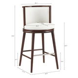 Evalyn Barstool in White by Manhattan Comfort at Eve Furniture