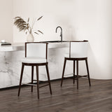Evalyn Barstool in White (set of 2) by Manhattan Comfort at Eve Furniture