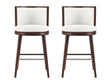 Evalyn Barstool in White (set of 2) by Manhattan Comfort at Eve Furniture