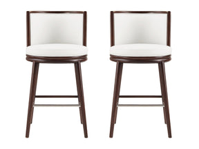 Evalyn Barstool in White (set of 2) by Manhattan Comfort at Eve Furniture