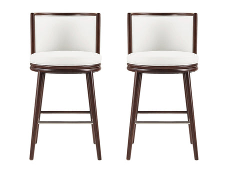 Evalyn Barstool in White (set of 2) by Manhattan Comfort at Eve Furniture