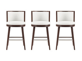 Evalyn Barstool in White (set of 3) by Manhattan Comfort at Eve Furniture