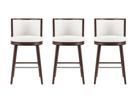 Evalyn Barstool in White (set of 3) by Manhattan Comfort at Eve Furniture