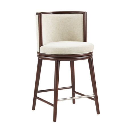 Evalyn Counter Stool in Cream by Manhattan Comfort at Eve Furniture