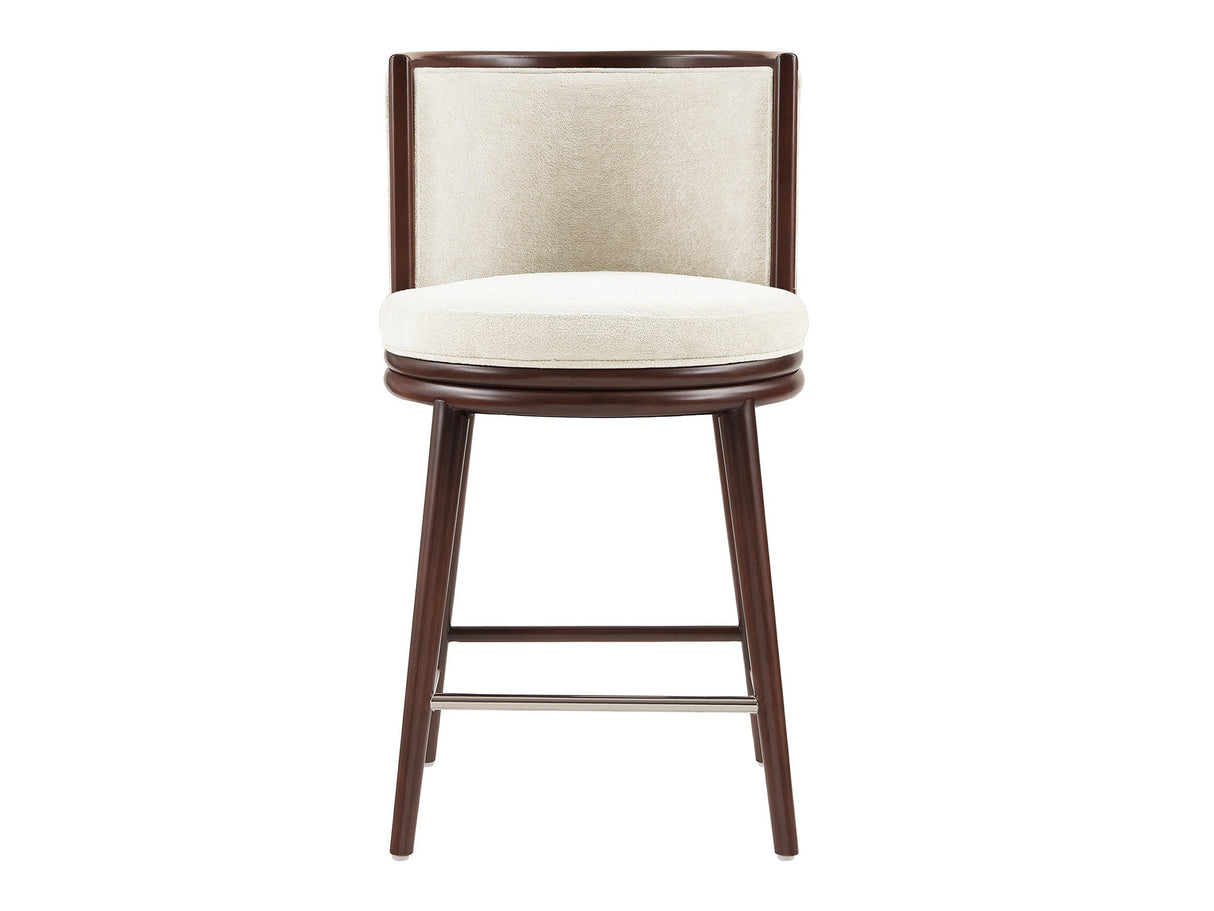 Evalyn Counter Stool in Cream by Manhattan Comfort at Eve Furniture