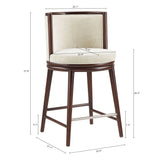 Evalyn Counter Stool in Cream (set of 2) by Manhattan Comfort at Eve Furniture