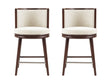 Evalyn Counter Stool in Cream (set of 2) by Manhattan Comfort at Eve Furniture