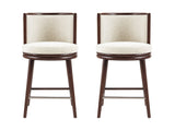 Evalyn Counter Stool in Cream (set of 2) by Manhattan Comfort at Eve Furniture
