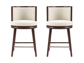 Evalyn Counter Stool in Cream (set of 2) by Manhattan Comfort at Eve Furniture
