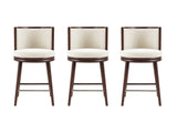 Evalyn Counter Stool in Cream (set of 3) by Manhattan Comfort at Eve Furniture
