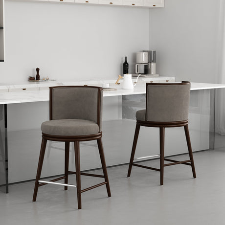 Evalyn Counter Stool in Dove (set of 2) by Manhattan Comfort at Eve Furniture