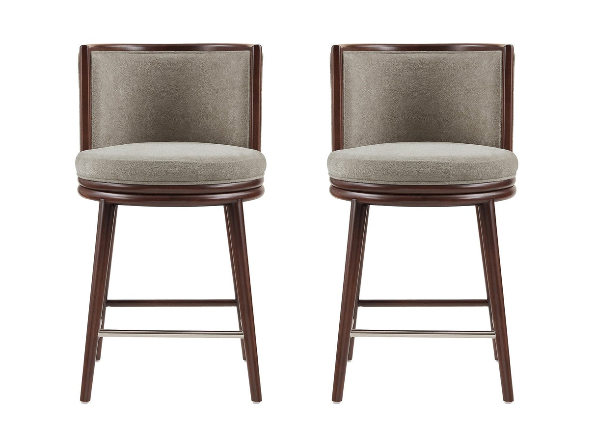 Evalyn Counter Stool in Dove (set of 2) by Manhattan Comfort at Eve Furniture