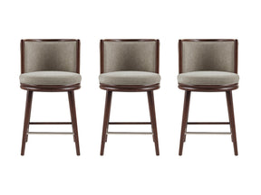 Evalyn Counter Stool in Dove (set of 3) by Manhattan Comfort at Eve Furniture