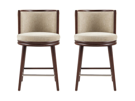 Evalyn Counter Stool in Natural (set of 2) by Manhattan Comfort at Eve Furniture