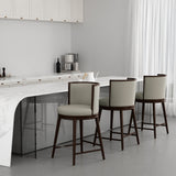 Evalyn Counter Stool in Stone by Manhattan Comfort at Eve Furniture