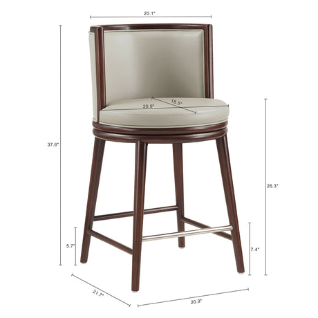 Evalyn Counter Stool in Stone by Manhattan Comfort at Eve Furniture