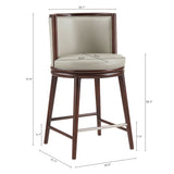 Evalyn Counter Stool in Stone (set of 2) by Manhattan Comfort at Eve Furniture
