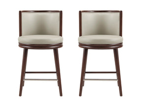 Evalyn Counter Stool in Stone (set of 2) by Manhattan Comfort at Eve Furniture