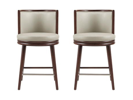 Evalyn Counter Stool in Stone (set of 2) by Manhattan Comfort at Eve Furniture