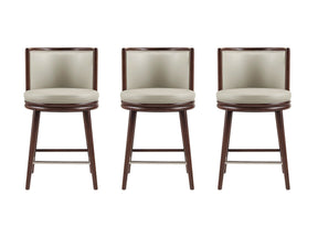 Evalyn Counter Stool in Stone (set of 3) by Manhattan Comfort at Eve Furniture