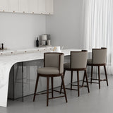 Evalyn Counter Stool in Taupe by Manhattan Comfort at Eve Furniture