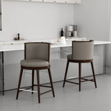 Evalyn Counter Stool in Taupe (set of 2) by Manhattan Comfort at Eve Furniture