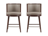 Evalyn Counter Stool in Taupe (set of 2) by Manhattan Comfort at Eve Furniture