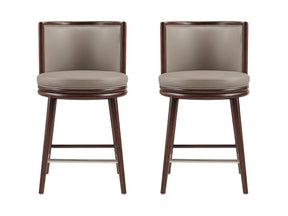 Evalyn Counter Stool in Taupe (set of 2) by Manhattan Comfort at Eve Furniture