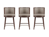 Evalyn Counter Stool in Taupe (set of 3) by Manhattan Comfort at Eve Furniture