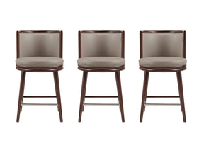 Evalyn Counter Stool in Taupe (set of 3) by Manhattan Comfort at Eve Furniture